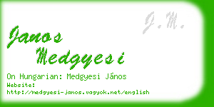 janos medgyesi business card